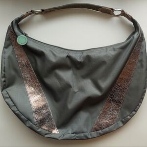 Le Sportsac olive/bronze crescent bag